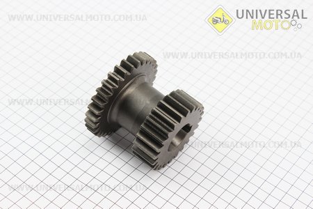 Шестерня 2 и 3 передачи неподвижная диаметром 28, Z=24/30 Xingtai 120 (16.37.135). Китай (Минитрактор Xingtai / UM6180-V98)