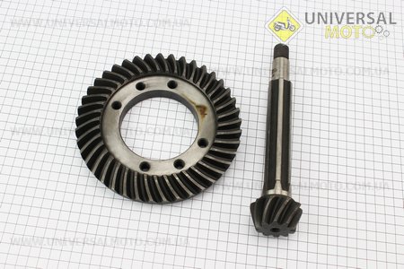 Главная пара заднего моста шестерня ведущая конической передачи Z=6/10, длинной 230мм + шестерня коническая ведомая Z=41 Xingtai (16.37.140 + 16.37.134). Китай (Минитрактор Xingtai / UM6181-V34)