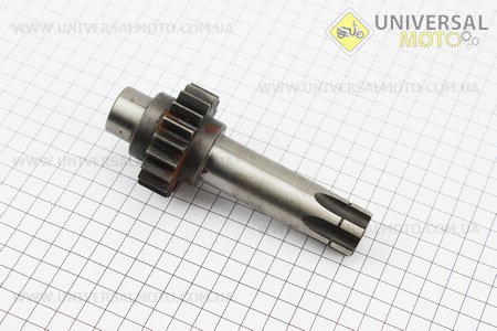 Вал головний роздавальної коробки L = 134мм, Z = 6/19 Jinma 200/204/240/244 (254I.42.106). Китай (Запчастини на мінітрактор Jinma / UM6200-V09)