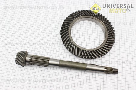 Шестерні конічні заднього мосту, що веде Z = 12/16 / +15 відома Z = 53 комплект Jinma 244 (184.37.102 + 160.37.196). Китай (Запчастини на мінітрактор Jinma / UM6200-V48)