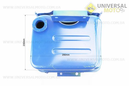 Бак паливний R195NM, 260x230x200мм, потайна горловина, отвір під кран паливний. Китай (Запчастини на мотоблок з двигуном 190 и 195N / UM6240-V31)