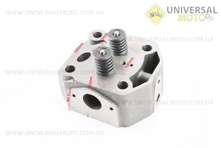 Головка циліндру R195NM в зборі Тип №2. Китай (Запчастини на мотоблок з двигуном 190 и 195N / UM6240-V65)