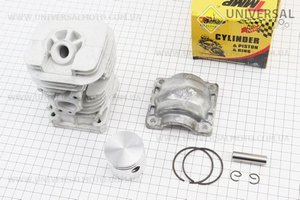 Циліндро поршневий комплект (ЦПГ) 41мм (палець 10мм) + піддон Partner-350/351/352/371/390/391/420/2035, JONSERED-CS2137 / CS2138, Mсм.куб.ULLOCH. TMMP (Запчастини до бензопили PARTNER / UM2010-V56)