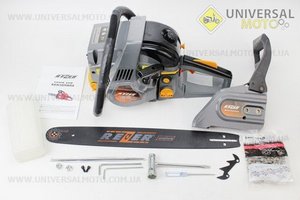Бензопила REZER 58cc (3,8кВт, шина 18"), с подкачкой, плавный пуск