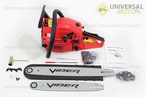 Бензопила Viper 4500 Extra 45см3 (2,8кВт. шина 14"-1шт, шина 18"-1шт), в коробке по 2 штуки. ЦЕНА ЗА 1ШТ!!!. Viper (Бензопила / UM2013-V78)