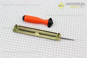 Напильник с рукояткой (пластик) + планка, комплект 4,0мм. Китай (Бензопила / UM2015-V50)