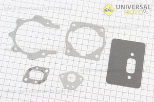 Прокладки двигуна 1E40F-1E44F, комплект 5 деталей, (на блістері). GoodLuck (Запчастини для триммера / UM2020-V37)