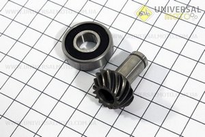 Шестерня редуктора нижнего ведущая под вал "квадрат"+подшипник