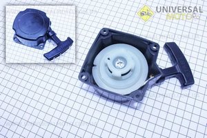 Стартер в сборе 4 отверстия 66,5х66,5мм "Плавный пуск - 4зацепа", диаметром зацепа=37мм Тип №1. Китай (Триммер / UM2021-V75)