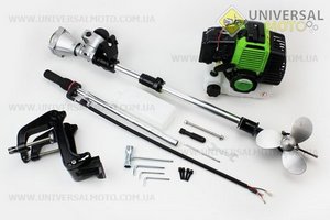 Лодочный адаптер с двигателем VORSKLA ПМЗ-52 52см3 2,6кВт мотокосы (винт алюминиевый). Китай (Триммер / UM2024-V66)