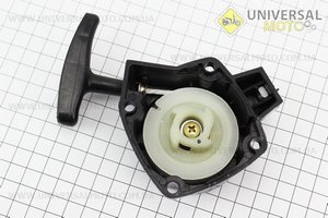 Стартер в зборі 4 отвори 50,0х50,0мм "Плавний пуск - 4 зацепи" 34F. Китай (Запчастини для триммера / UM2024-V79)