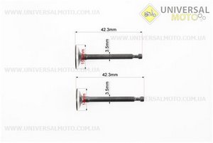 Клапан впускной, выпускной комплект 2 штуки HONDA GX35 (CG438) - 4Т. Китай (Триммер / UM2025-V34)