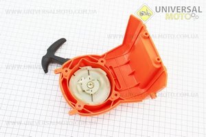 Стартер в сборе 4 отверстия 66,5х66,5мм "Проволока - 2зацепа". Китай (Триммер / UM2026-V62)