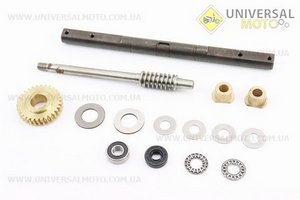 Ремонтний комплект культиватора, 13 деталей + вал + шестерня. Китай (Запчастини для триммера / UM2026-V96)