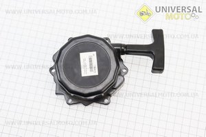 Стартер в зборі 6 отворів 47х47мм "Плавний пуск - 4 зацепи" з тріскачкою. Китай (Запчастини для триммера / UM2027-V01)