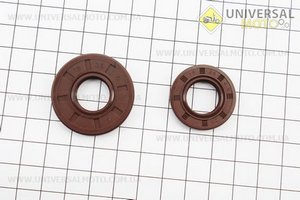 Сальник (15x35x4,5 + 15x28x4,5) комплект 2 штуки, коричневый. BAJAJ (Бензопилы GoodLuck / UM2053-V01)