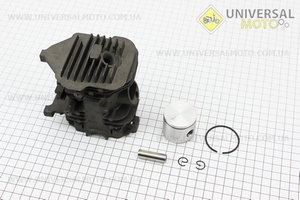 Цилиндро поршневой, комплект (цпг) 38мм (палец 10мм) черный OLEO MAC 937/GS370, для EFCO 137/MT3700. Китай (Бензопила Oleo Mac / UM2100-V01)