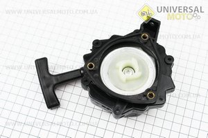 Стартер в зборі 6 отворів 47х47мм "Плавний пуск - 4 зацепи" з тріскачкою, і перехідником. Китай (Запчастини для триммера / UM2130-V77)