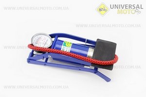 Насос ножний для шин однопоршневий "малий, шток тонкий" синій. Китай (Різне / UM3010-V86)