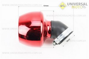 Фільтр повітряний нульовий 42мм 45град. "ТУРБИНА" червона. Китай (Різне / UM3012-V20)