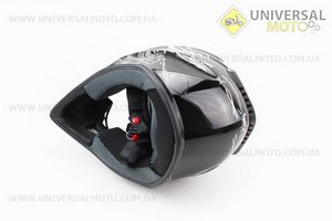 Шлем кроссовый HF-116 XL- ЧЕРНЫЙ с бело-серым рисунком