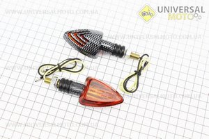 Поворот "стріла" карбон. (помаранчове скло), пара 5514. Китай (Різне / UM3012-V88)