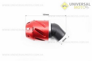 Фільтр повітряний нульовий 42мм 45град. з ковпачком прямим "ПУЛЯ", червоний. Китай (Різне / UM3013-V77)