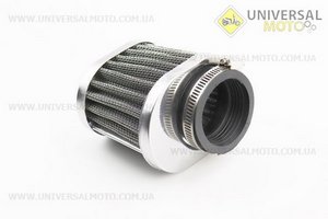 Фільтр повітряний нульовий 42мм прямий "овал" сталевий. Китай (Різне / UM3013-V89)