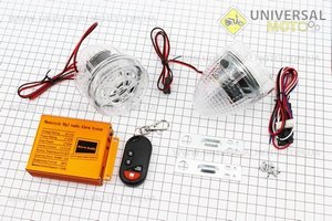 АУДІО-блок (МРЗ-USB / SD, пультДУ, сигналізація) + колонки 2шт (прозорі). Китай (Різне / UM3013-V96)