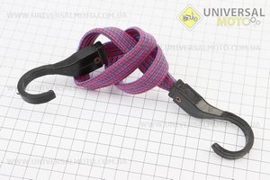 ГУМКА БАГАЖНИКА плоска з гачками пластик. 0,5метр (різні кольори). Китай (Різне / UM3014-V46)