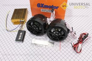 Колонки 2шт (черные) +МРЗ-USB/SD+FM-радио+пультДУ+сигнализация 703