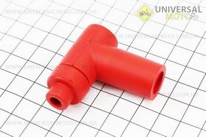 Ковпачок свічки "люлька" 90град ЧЕРВОНИЙ "силікон" малий. Китай (Різне / UM3016-V20)