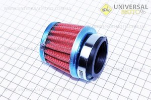 Фільтр повітряний нульовий 39мм прямий "конус" НЕРЖАВЕЙКА, червоний. Китай (Повітряний фільтр / UM3016-V93)