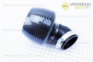Фильтр воздушный нулевой 42мм 45град. "ТУРБИНА" карбон. Китай (Аксессуары / UM3017-V02)