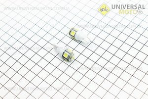 Лампа 5-диодная LED поворотов БЕЛЫЙ T10, 2шт