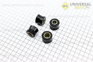 Сайлентблок амортизатора + втулка 10мм і 12мм комплект 4 штуки, чорний. Китай (Сайлентблок / UM3017-V87)