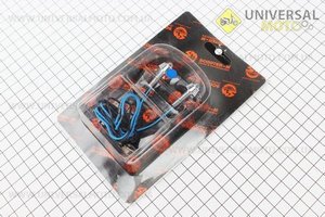 МАЯЧЕК - болт М6 круглый "хром" LED СИНИЙ, 2шт