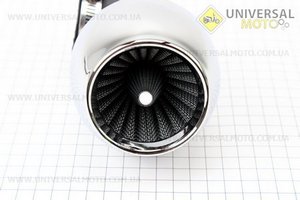 Фильтр воздушный нулевой 45мм 45град "ХРОМ" TURBO