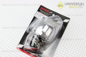 Фильтр воздушный нулевой 48мм 45град "ХРОМ" TURBO