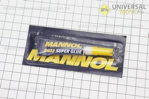 Super Glue- СУПЕР КЛЕЙ (клеит дерево, пластик, метал) 2g. MANNOL (Мотохимия / UM3040-V07)