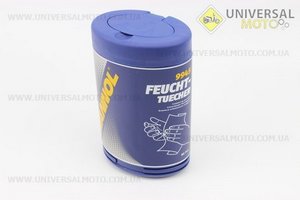 ВЛАЖНЫЕ ОСВЕЖАЮЩИЕ САЛФЕТКИ для рук в тубусе (80шт). MANNOL (Мотохимия / UM3040-V26)