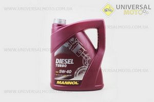 DIESEL TURBO 5W-40 масло синтетическое, 5л. MANNOL (Мотохимия / UM3040-V31)