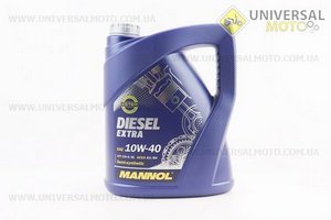Мастило 10W-40 - напівсинтетичне дизельне "DIESEL EXTRA", 5літрів. MANNOL (Мотохімія / UM3040-V77)