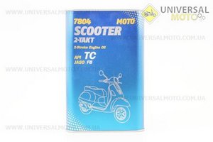 2T SCOOTER масло для 2-х такт. высокооборотистых двигателей, 1л. MANNOL (Мотохимия / UM3041-V03)