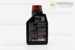 Мастило 4T 10W-40 - напівсинтетичне універсальне "4100 Turbolight",1 літр. MOTUL (Мотохімія / UM3043-V27)