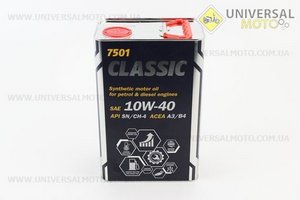 Масло 4T 10W-40 - напівсинтетичне універсальне "Classiс", 4 літри Metal. MANNOL (Мотохімія / UM3044-V23)