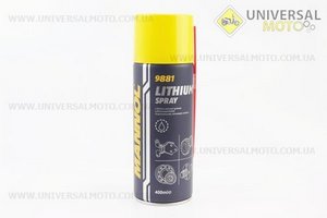 Мастило багатофункціональне літієве "Lithium SPRAY", Аерозоль 400ml. MANNOL (Мотохімія / UM3044-V89)