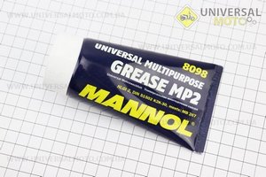 Мастило багатоцільове литове (для підшипників) (синє) "MULTIPURPOSE GREASE MP2", 100g. MANNOL (Мотохімія / UM3045-V10)