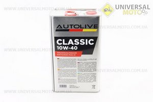 Мастило 4T 10W-40 - напівсинтетичне універсальне "Classiс", 4L Metal. AUTOLIVE (Мотохімія / UM3045-V73)