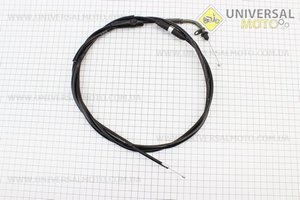 Трос газу для GY6 під карбюратор JH70 (кріплення верхнє з шайбою) (з регулюванням по довжині) (трос 196см; кожух 186см). DDL (Троса / UM3050-V86)